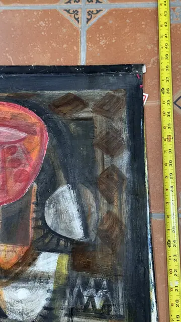 Abstract Faces — Expressionist Oil, Unframed - detail