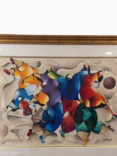 Abstract Musicians in Concert - detail
