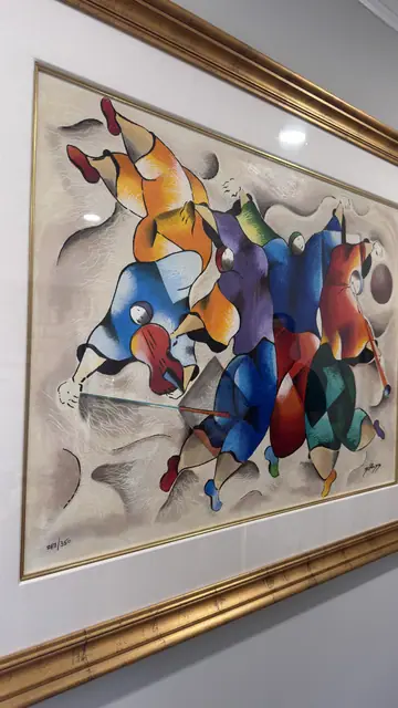 Abstract Musicians in Concert - detail
