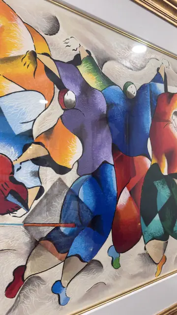 Abstract Musicians in Concert - detail