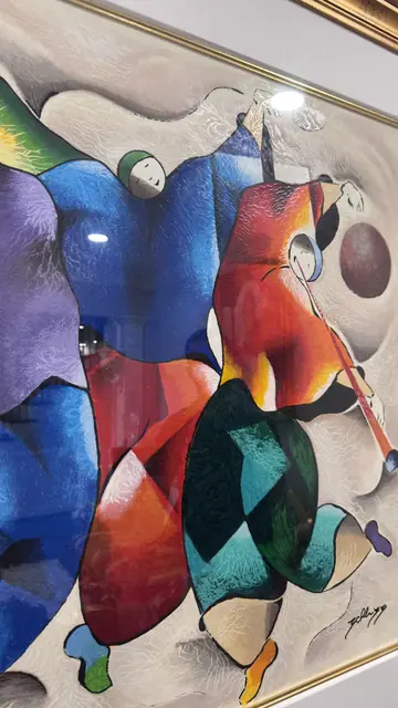 Abstract Musicians in Concert - detail