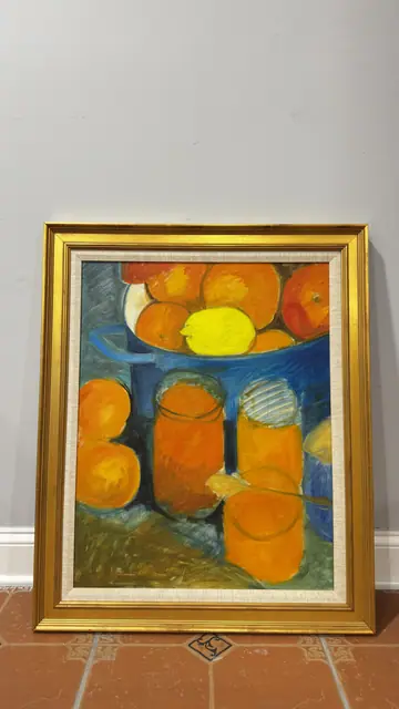 Still Life with Oranges and Lemon, Framed - detail