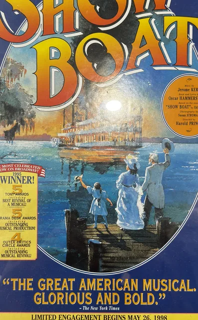 Show Boat Broadway Poster, Harold Prince Production, Silver Frame - detail