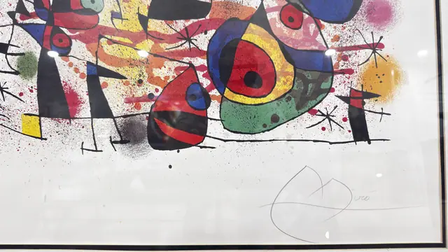 Joan Miro Ceramiques Photomechanical Graphic, Signed in the Plate, Framed, 1993 - signature