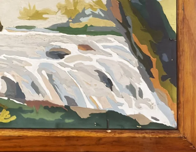 Two Stags in a Wooded Stream, Framed - detail