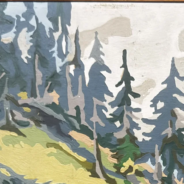 Two Stags in a Wooded Stream, Framed - detail