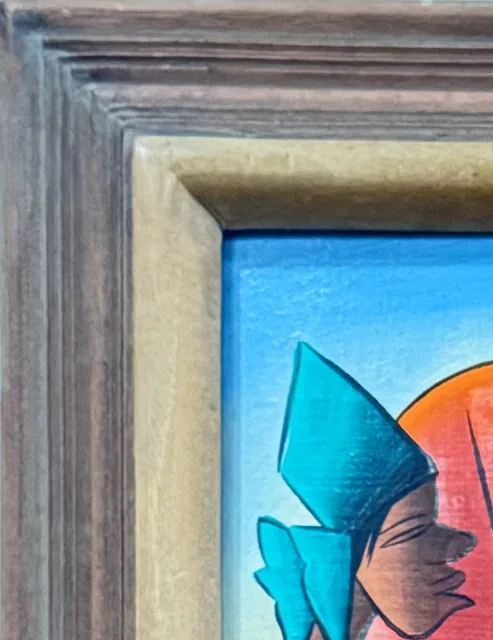 Caribbean Market Women with Baskets, Fritz Plock, Signed, Framed - detail