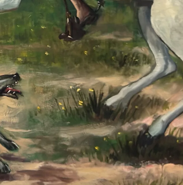 Don Quixote Charging the Windmills, Framed - detail
