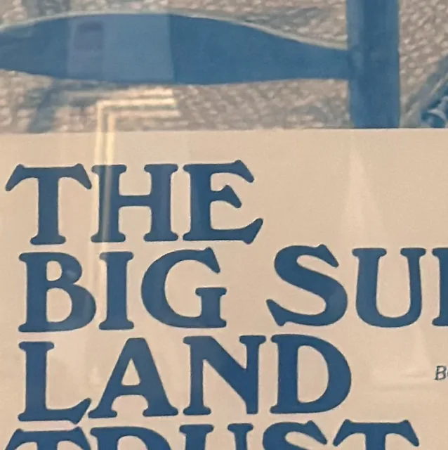 Big Sur Land Trust Vintage Conservation Poster, Signed, Framed - detail