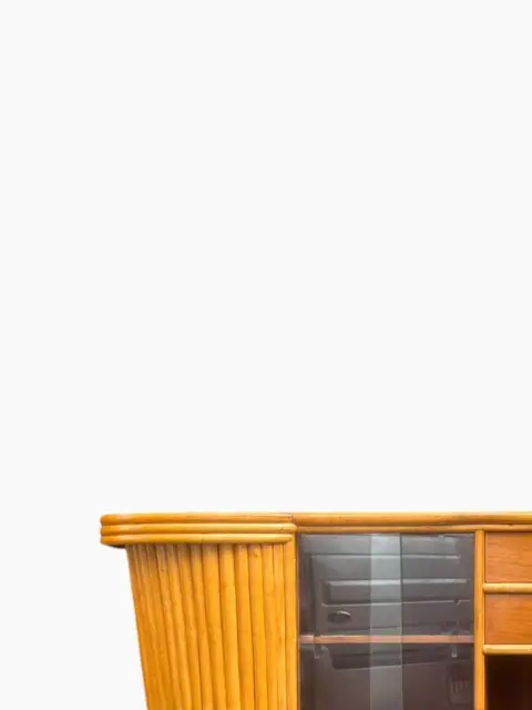 Italian Bamboo Bar Cabinet in the French Riviera Taste - detail