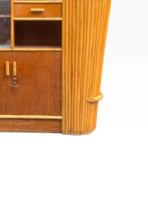 Italian Bamboo Bar Cabinet in the French Riviera Taste - detail