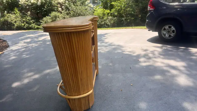 Italian Bamboo Bar Cabinet in the French Riviera Taste - detail