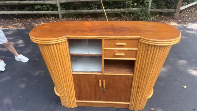 Italian Bamboo Bar Cabinet in the French Riviera Taste - detail