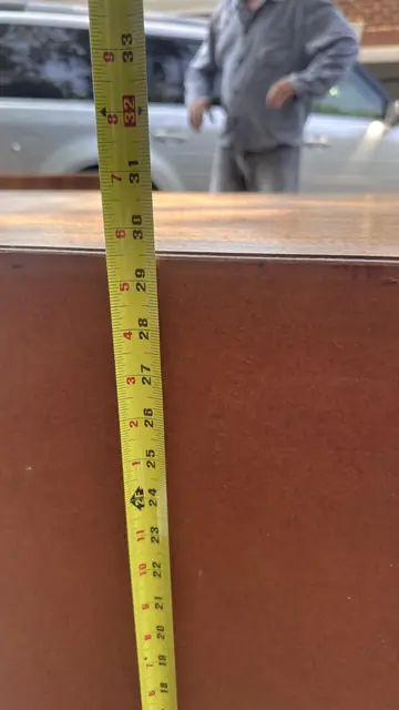 Mid-Century Walnut Sideboard with Cane-Front Cabinet - detail