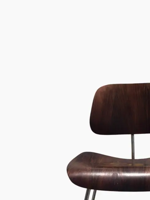 Molded Rosewood Plywood Lounge Chair in the Style of Charles and Ray Eames (Model LCM) - detail