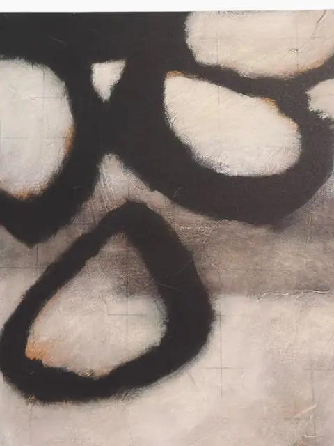 Monochrome Organic Abstract — Signed Canvas, Unframed - detail
