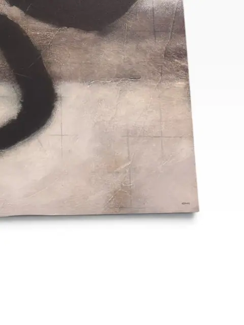 Monochrome Organic Abstract — Signed Canvas, Unframed - detail