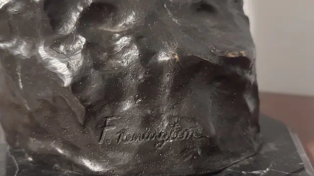 'The Mountain Man' Bronze Sculpture After Frederic Remington - detail