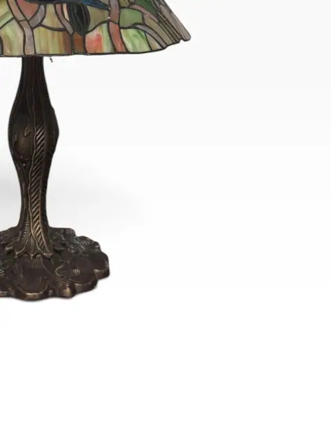 Tiffany-Style Stained-Glass Table Lamp with Birds - detail