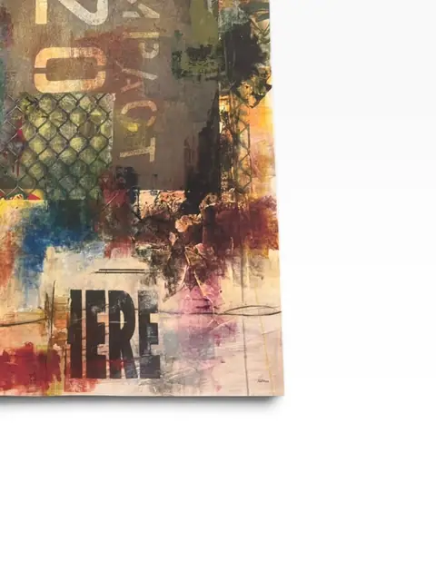 Urban Abstract Collage — Signed 'Bellows', Gallery-Wrapped Canvas - detail