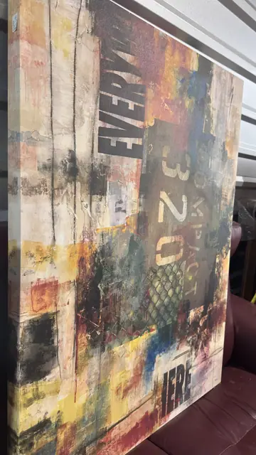 Urban Abstract Collage — Signed 'Bellows', Gallery-Wrapped Canvas - detail