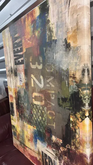Urban Abstract Collage — Signed 'Bellows', Gallery-Wrapped Canvas - detail